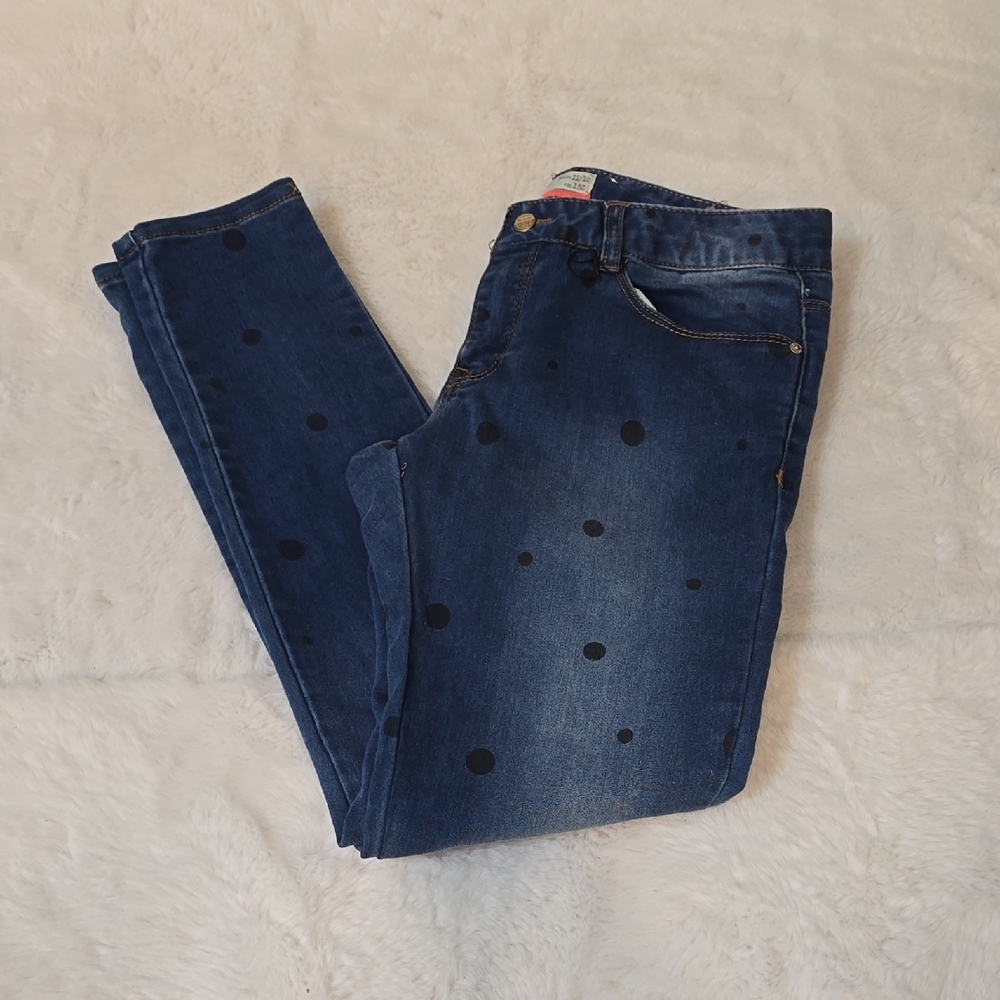 Zara Dark Blue Jeans with Black Dots